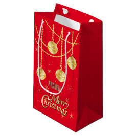 God Jul Festiv Röda och Guld Ornamenter