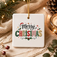 God Jul Festiv Typografi Keramik
