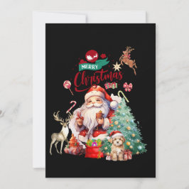 God jul Festive 2024 Santa Inbjudningar