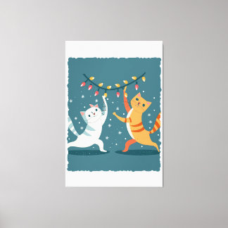 God jul: Festive Cats Collection Canvastryck
