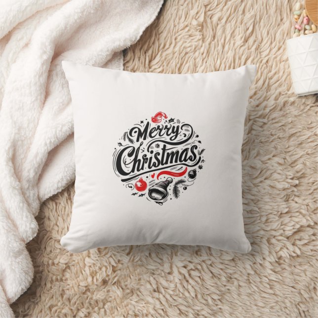 "God jul Festive Design" Kudde (Filt)