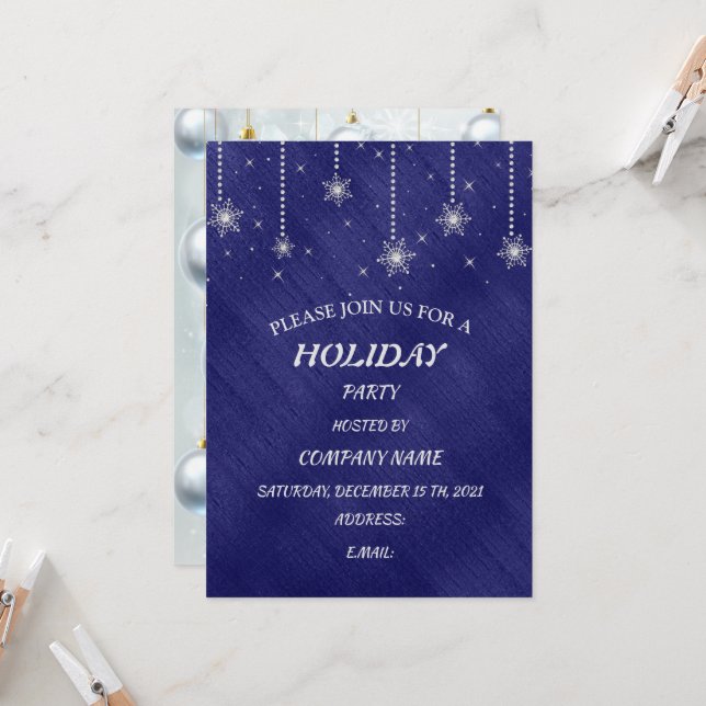 God jul Festive Helgdag Gift Design Inbjudningar (Fram/Back In Situ)