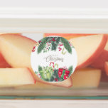 God jul Festive Helgdag Gift Design Klistermärke<br><div class="desc">Sprid helgdag är glad med den tidslinglösa "God jul"-designen, perfekt för att lägga till en festlig beröring till alla presenter. Oavsett om du är tittar för anpassningsbar helgdag mugg, t-shirts eller hemmadekanter passar den här mångsidiga designen perfekt för jultid party, mysiga vinterförmiddagar eller tankfull presenter för nära och kära. Med...</div>