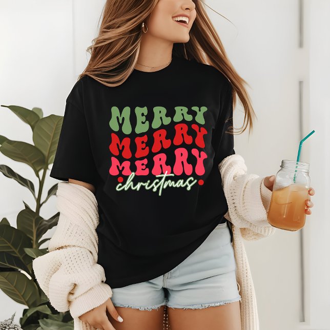 God jul Festive Helgdagars Modern Typography T Shirt (Skapare uppladdad)