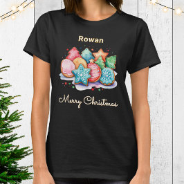 God jul Festive Iced Cookies Personlig T Shirt