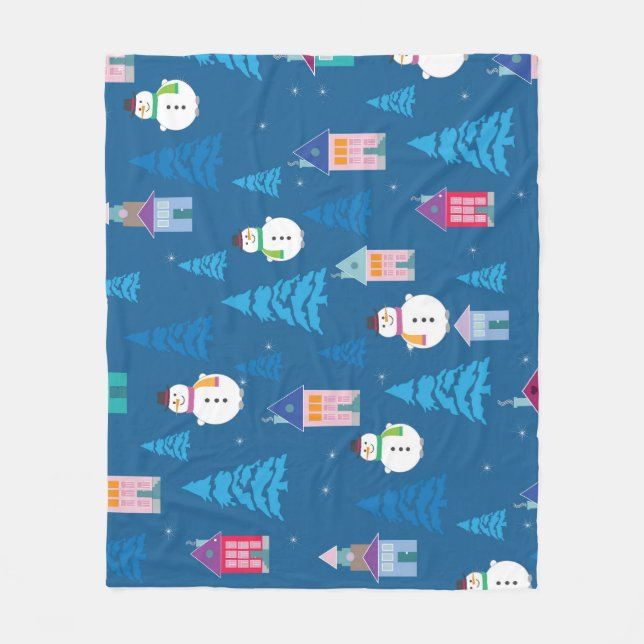 God jul Festive Mönster Design Fleecefilt (Framsidan)