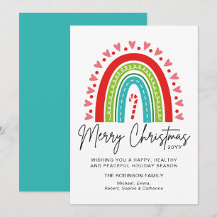 God jul Festive Rainbow Candy cane Heart