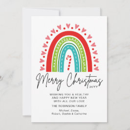 God jul Festive Rainbow Candy cane Heart