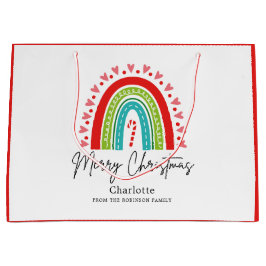God jul Festive Rainbow Candy cane Heart
