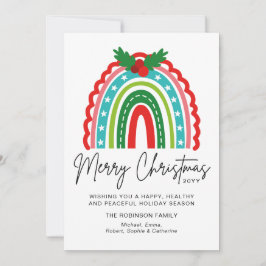 God jul Festive Rainbow Holly Modern