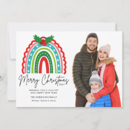 God jul Festive Rainbow Holly Photo