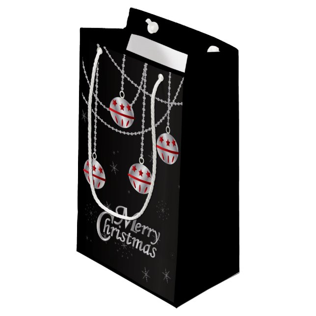 god jul Festive Silver och Red Ornaments (Framsidan Vinklad)