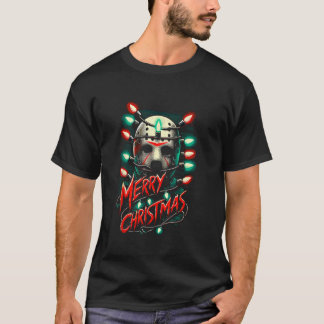 God jul Festive Slasher Candy cane Menace T Shirt