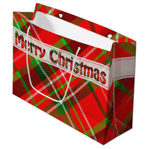 god jul Festive Tartan Mönster Red Grönt