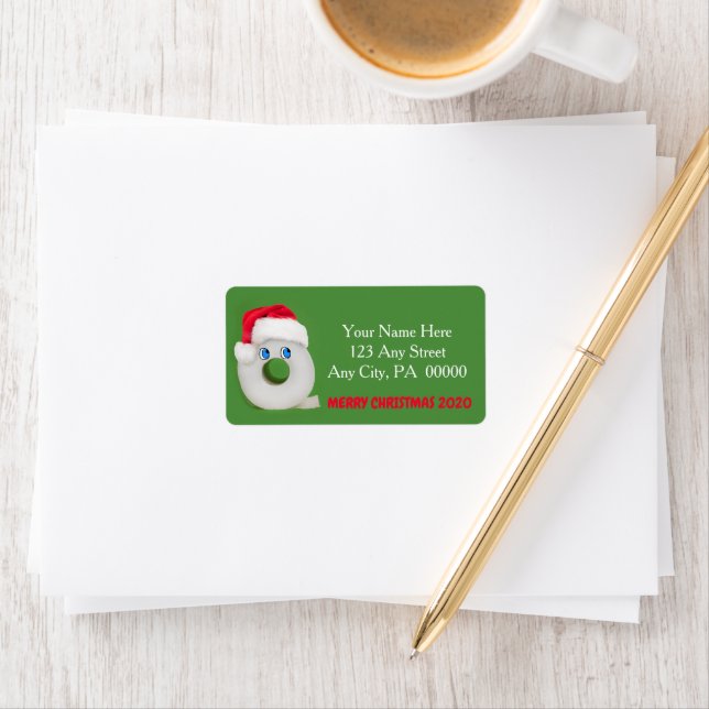 God jul Festive Toilet Papper 2020 Adressetikett (Insitu)