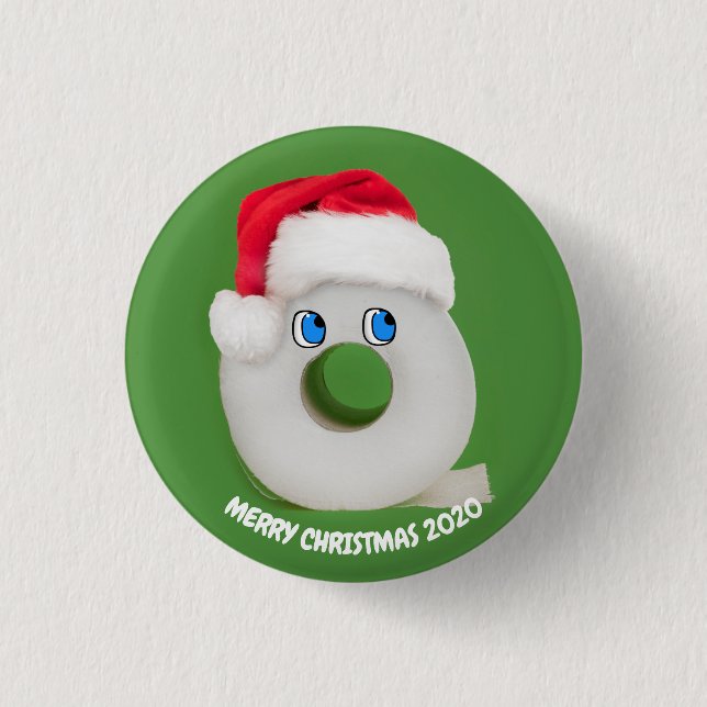 God jul Festive Toilet Papper 2020 Knapp (Framsida)