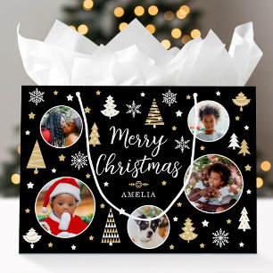 God jul Festive Träd Photo Namn Black