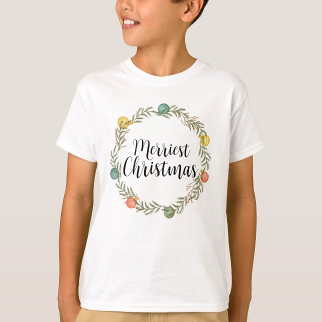 God jul, Festive Wandan Glad helg T Shirt (Framsida)