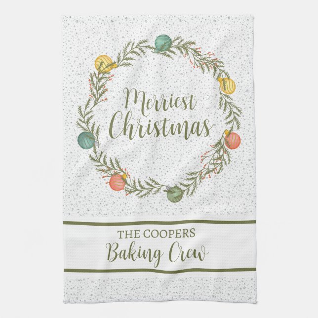 God jul, Festive Wandan Helgdag Kökshandduk (Vertikal)