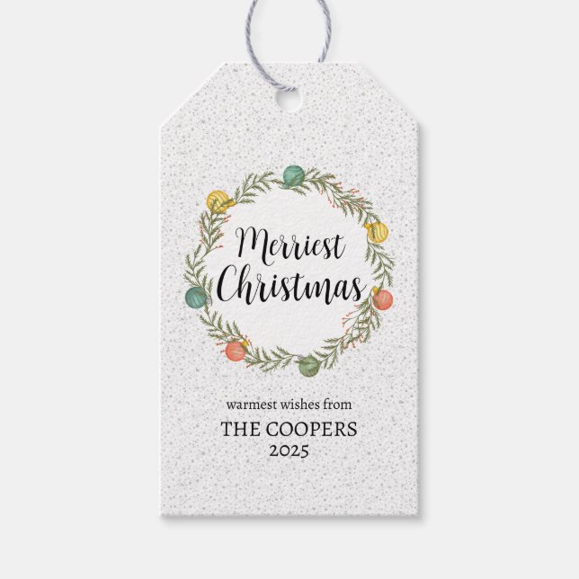 God jul, Festive Wandan Helgdag Presentetikett (Framsidan)