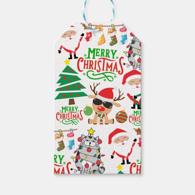 God jul Festivity Presentetikett (Framsidan)