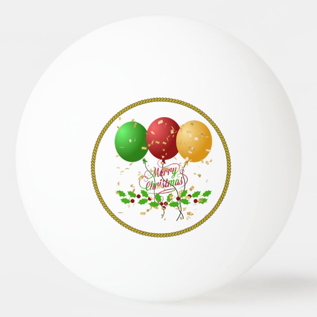 God jul, festlig design, pingisboll (Framsidan)