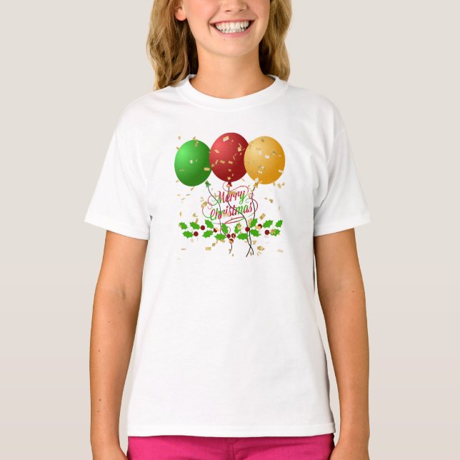 God jul, festlig design, t shirt (Framsida)