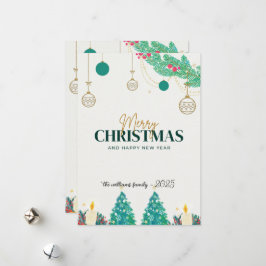 God jul festlig söt modern kort