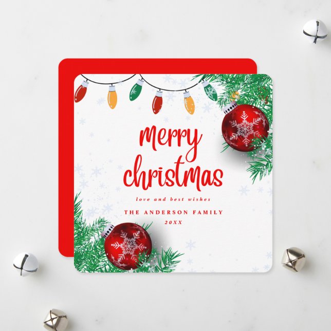 God Jul Festligheter Julkort (Fram/Back In Situ)