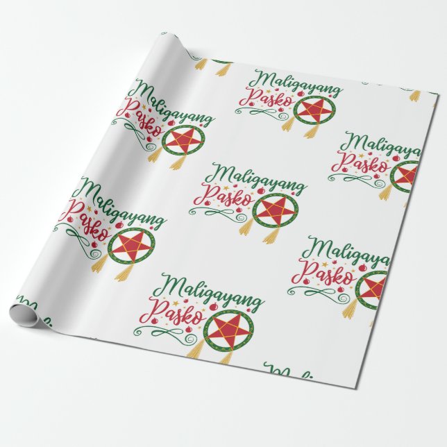 God Jul filippinsk jul Filippinerna Presentpapper (Utrullad)
