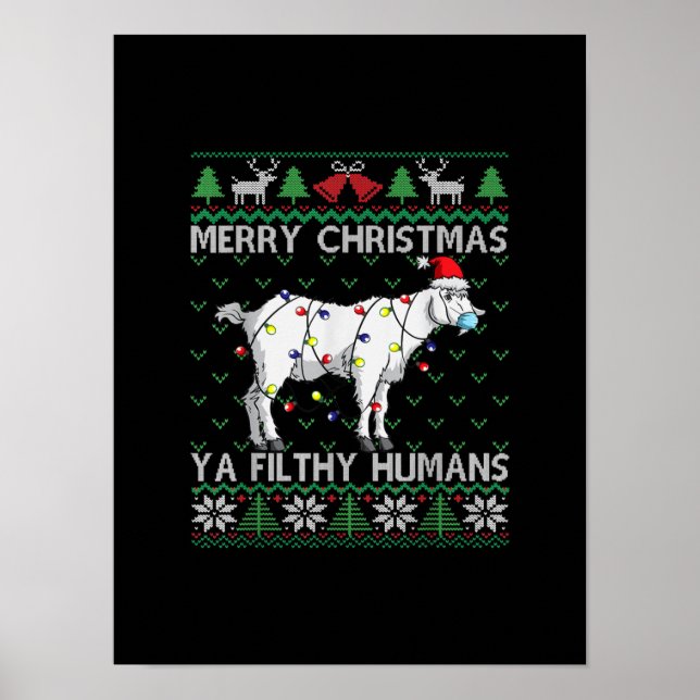 God jul Filthy Humans Goat Ugly jul Poster (Framsidan)