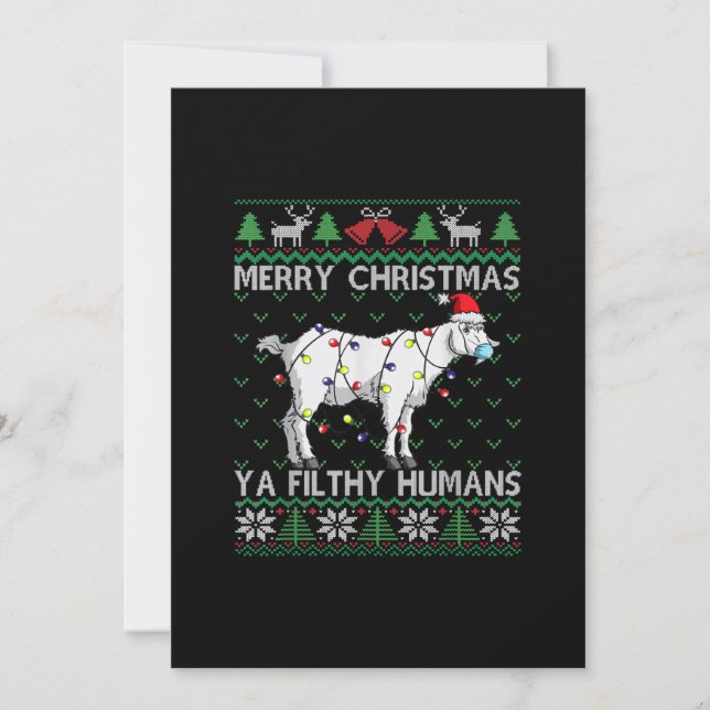 God jul Filthy Humans Goat Ugly jul Spara Datumet (Framsida)