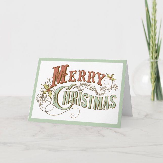 God jul Finare textdesign Helgkort (Framsida)