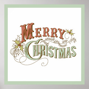 God jul Finare textdesign Poster