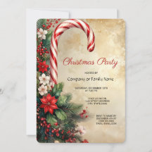 God jul firande Candy Cane jubileumsinbjudan