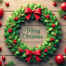 God jul firande krans  helg vykort