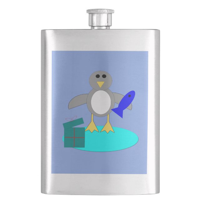 God jul Fiske efter Penguin Flasks Fickplunta (Framsidan)