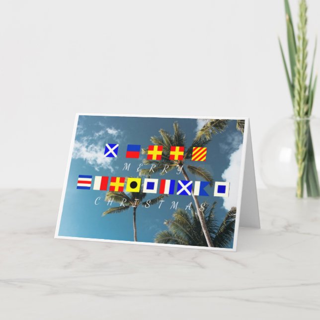 God jul Flaggor Kort (Framsida)