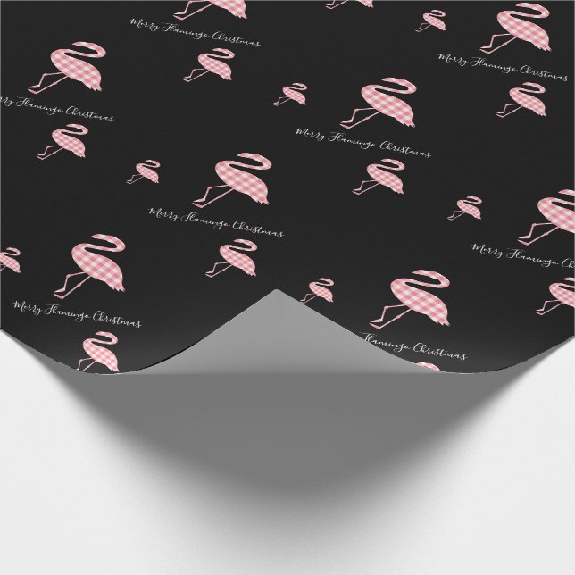 God jul Flamingo Black Rosa Buffalo Play Presentpapper (Hörn)