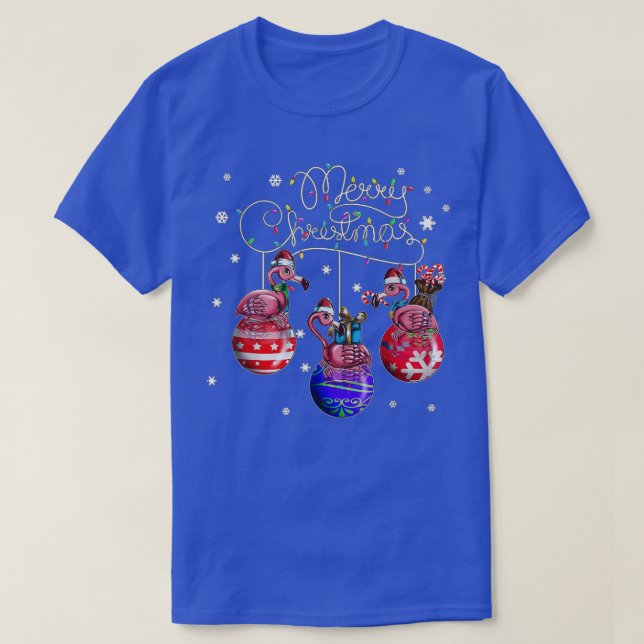 God jul Flamingo jul Boll Motif Chri T Shirt (Design framsida)