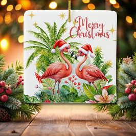 God jul Flamingo Ornament