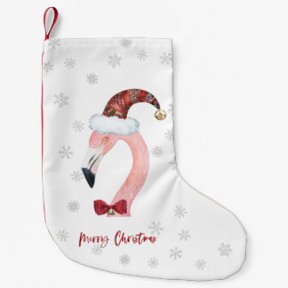 God jul Flamingo Santa Modern jul Liten Julstrumpa