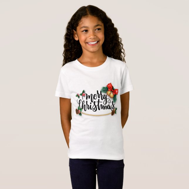 God jul flickor t shirt (Hel framsida)