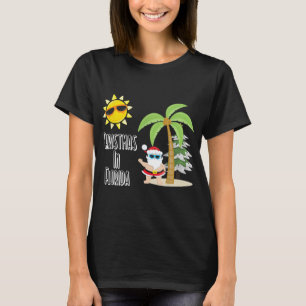 God jul Florida Stil Santa Summer Beach T Shirt