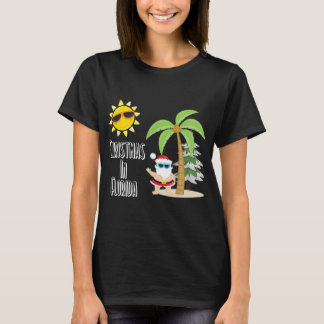 God jul Florida Stil Santa Summer Beach T Shirt