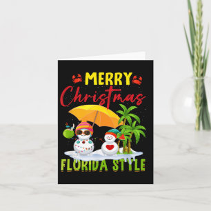 God jul Florida Stil Snögubbe Sommar Vacat Kort