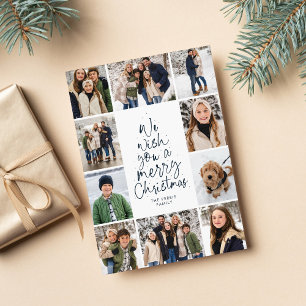 God Jul flotta 10 rolig familjekollage Julkort