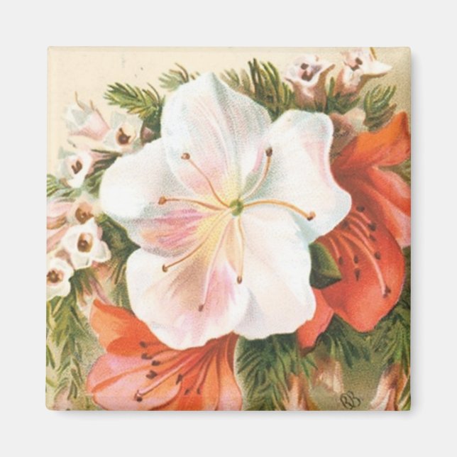 God jul Flower Magnet (Framsidan)