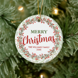 God jul Flower Wandan Family Namn Julgransprydnad Keramik