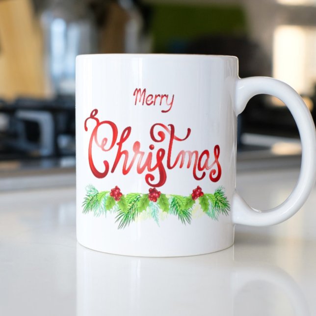 God jul Flowers Coffee Mugg (Merry Christmas Coffee Mug)